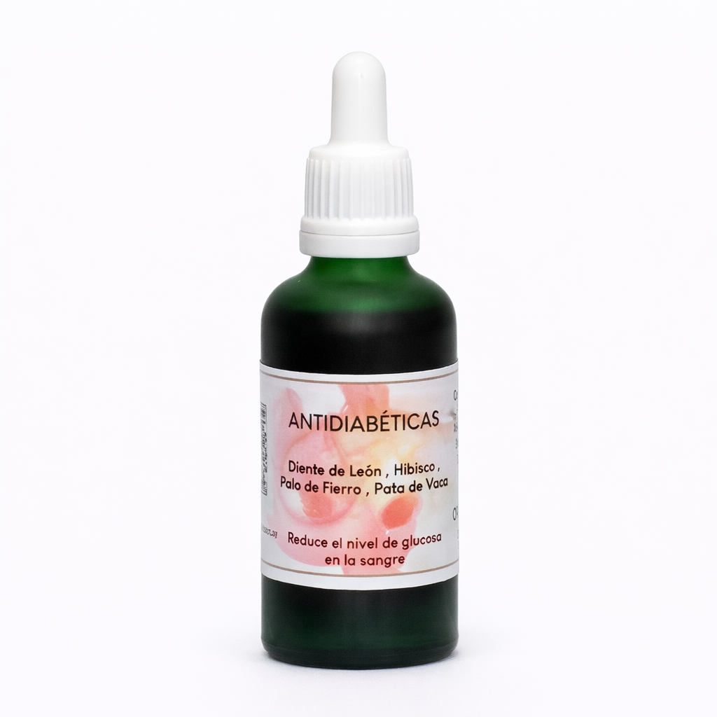 Gotas Antidiabéticas (Diente de León, Hibisco, Palo de Fierro y Pata de Vaca) · 50ml