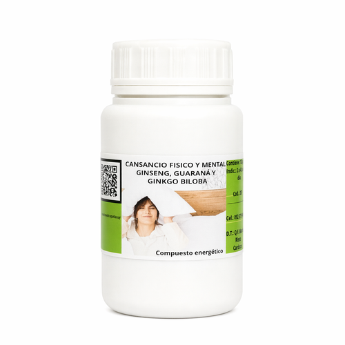 Ginseng, Guaraná y Ginkgo Biloba - 30 cápsulas