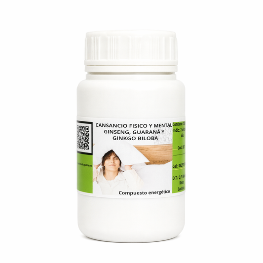 Ginseng, Guaraná y Ginkgo Biloba - 30 cápsulas