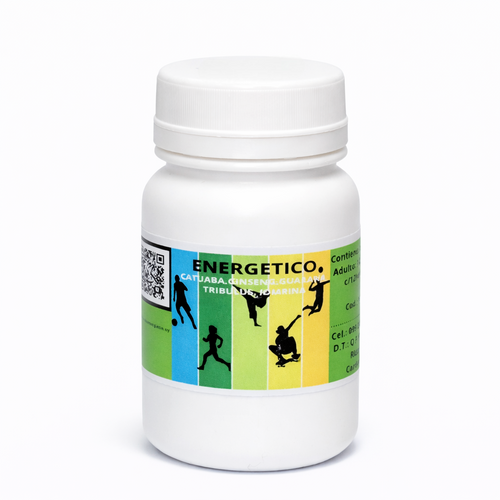 Energizante (Catuaba, Ginseng, Guaraná, Tribulus, Iombina) · 60 caps