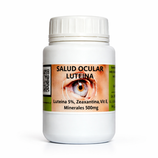 Salud Ocular (Luteína 5%, Zeaxantina, Vitamina E, Minerales 500mg) · 30 caps