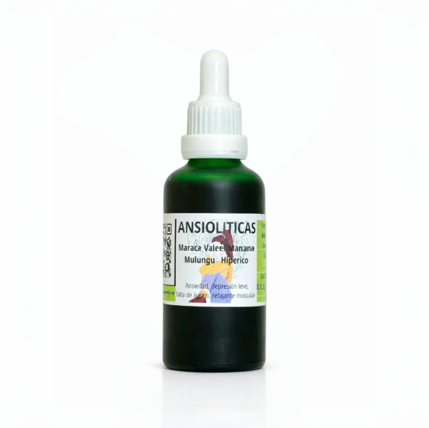 Gotas Ansiolíticas (Maracuyá, Valeriana, Mulungu, Manzanilla e Hipérico) · 50ml